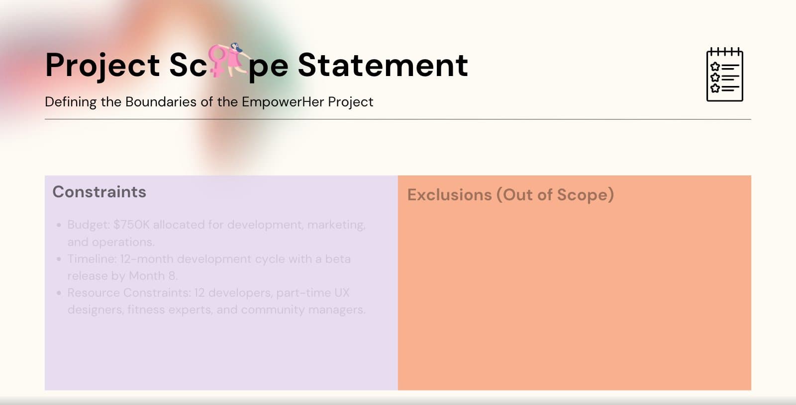 EmpowerHer — Project Scope & WBS Design